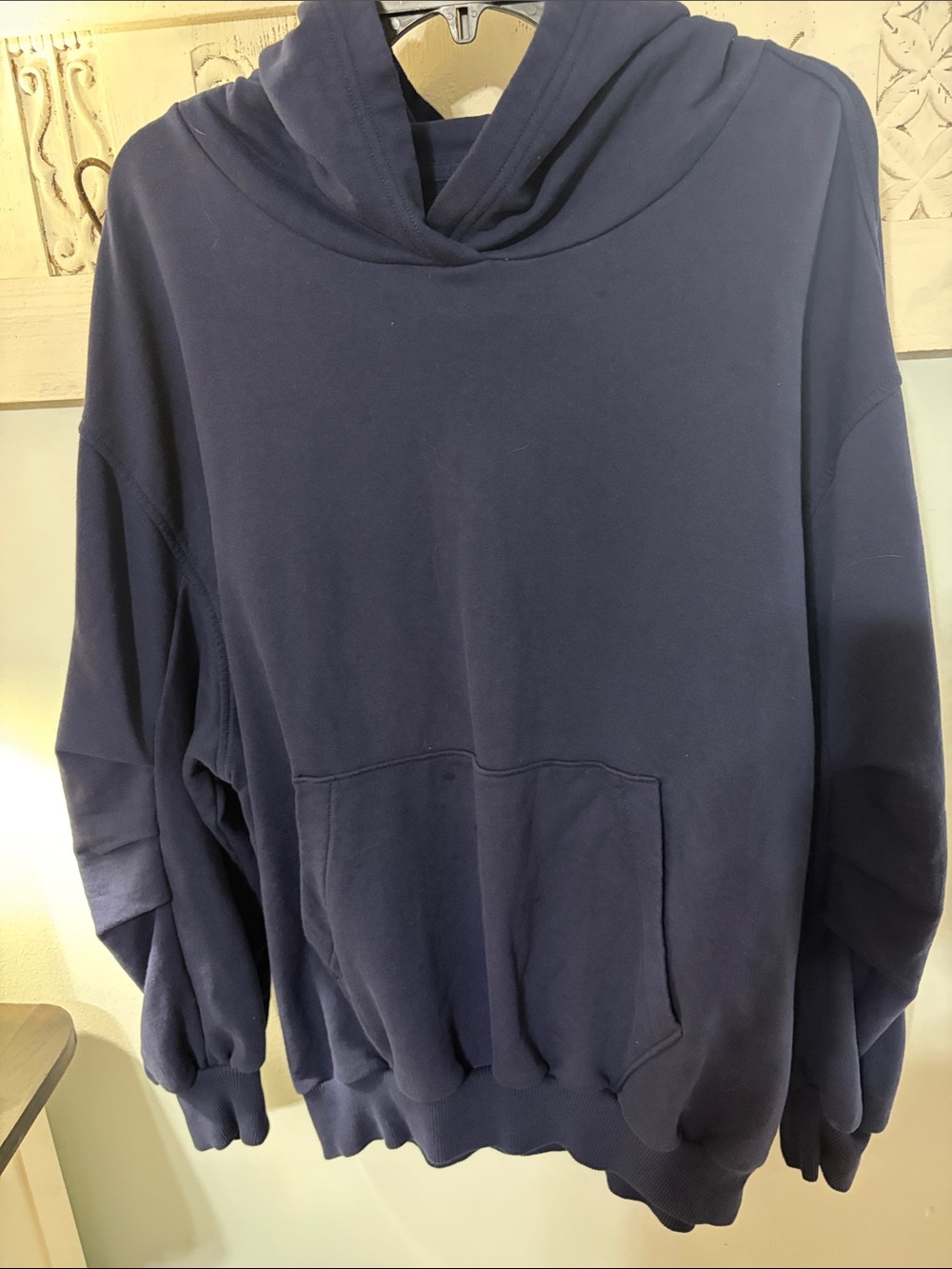 aerie Navy Cowl Neck Pullover Hoodie